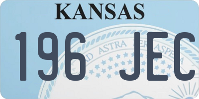 KS license plate 196JEC