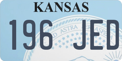 KS license plate 196JED