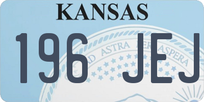 KS license plate 196JEJ