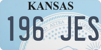 KS license plate 196JES