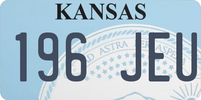 KS license plate 196JEU
