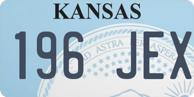 KS license plate 196JEX