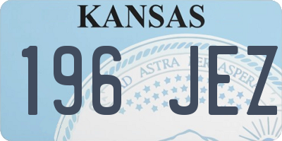 KS license plate 196JEZ