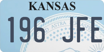 KS license plate 196JFE