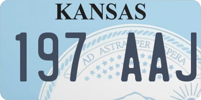 KS license plate 197AAJ