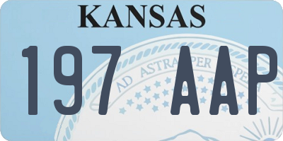 KS license plate 197AAP