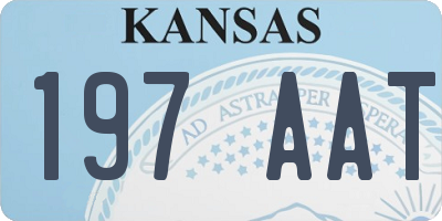 KS license plate 197AAT