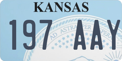 KS license plate 197AAY