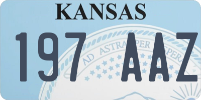 KS license plate 197AAZ