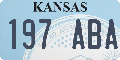 KS license plate 197ABA