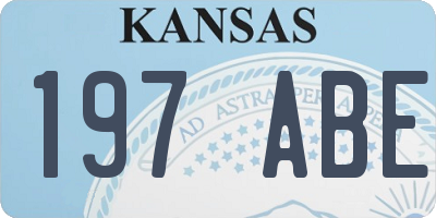 KS license plate 197ABE