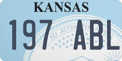 KS license plate 197ABL