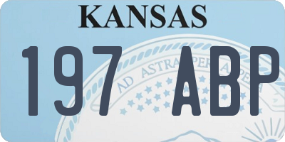 KS license plate 197ABP
