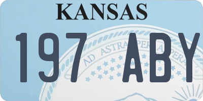 KS license plate 197ABY