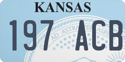 KS license plate 197ACB