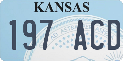 KS license plate 197ACD