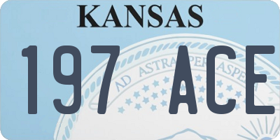KS license plate 197ACE
