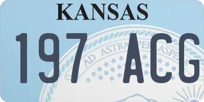 KS license plate 197ACG