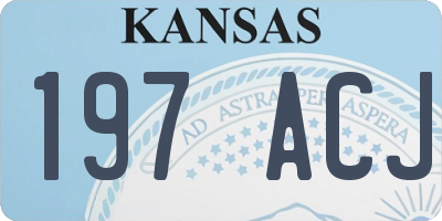 KS license plate 197ACJ