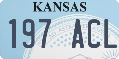 KS license plate 197ACL