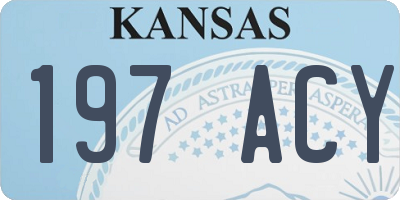 KS license plate 197ACY