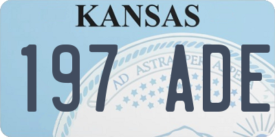 KS license plate 197ADE