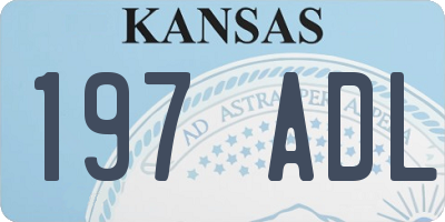 KS license plate 197ADL