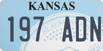 KS license plate 197ADN