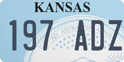 KS license plate 197ADZ