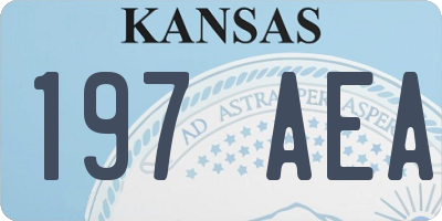 KS license plate 197AEA