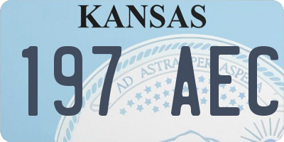 KS license plate 197AEC