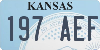 KS license plate 197AEF