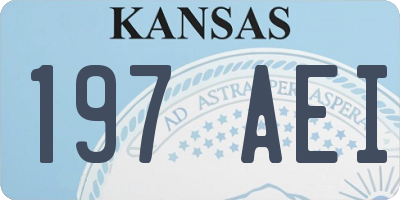 KS license plate 197AEI