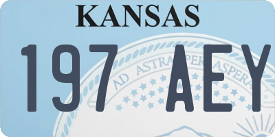 KS license plate 197AEY