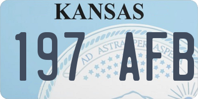 KS license plate 197AFB