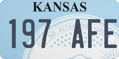 KS license plate 197AFE