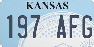 KS license plate 197AFG