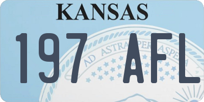KS license plate 197AFL
