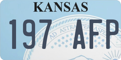 KS license plate 197AFP