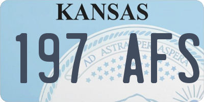 KS license plate 197AFS