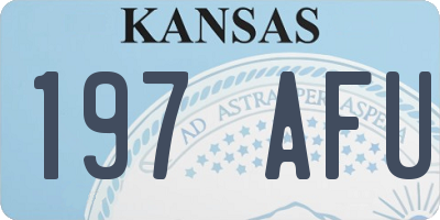 KS license plate 197AFU