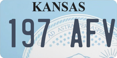 KS license plate 197AFV