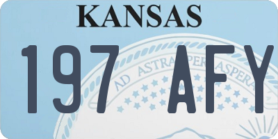 KS license plate 197AFY