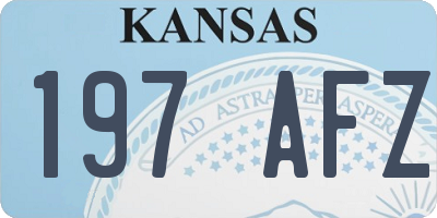KS license plate 197AFZ