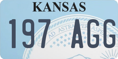 KS license plate 197AGG