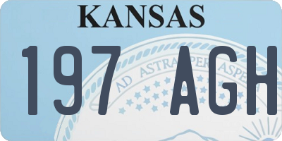 KS license plate 197AGH