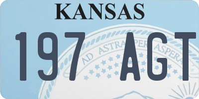KS license plate 197AGT