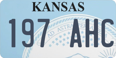 KS license plate 197AHC