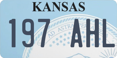 KS license plate 197AHL