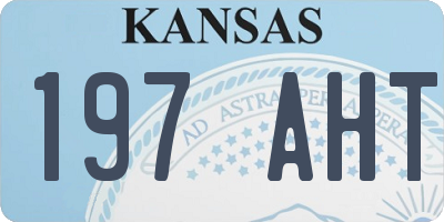 KS license plate 197AHT